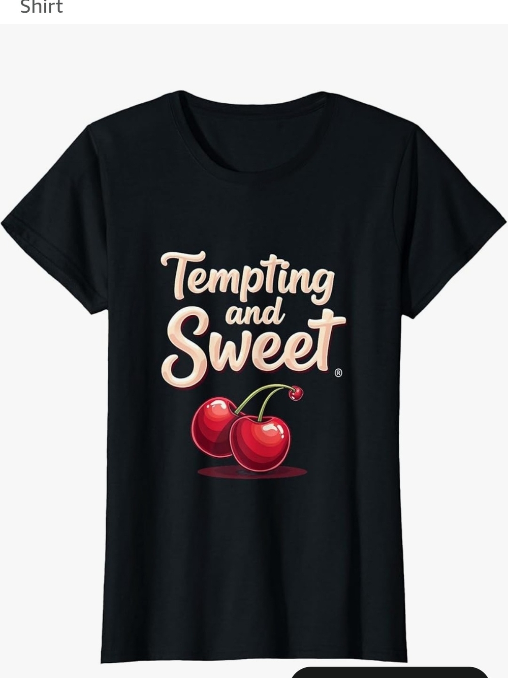Gildan Black Graphic Tee with Script Cherry Design